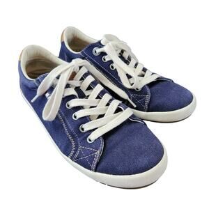 Toas Star Burst Blue Canvas Sneakers Size 9.5